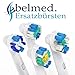 Produktbild für Oral B Mix Packung - Belmed Ersatzbürsten - Aufsteck- Bürsten - Aufsätze voll kompatibel mit Braun Oralb Vitality, Pro Health, TriZone, Advance Power, Genius 8900, 9000, Professional Care, Triumph und Deep Sweep oral b aufsteckzahnbürsten - Oral B Aufsteckbürsten - Aufsätze - Zahnbürstenaufsätze
