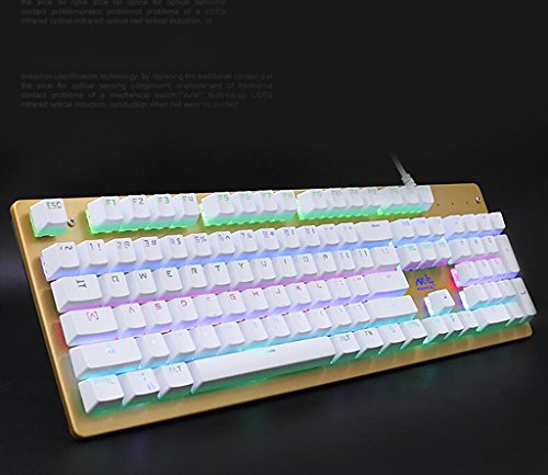 Preisvergleich Produktbild GK800 Mechanische Tastatur, Beruf Esports PUBG Gaming-Tastatur RGB LED Hintergrundbeleuchtung - Schwarz