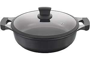 Metaltex XPERT- Cacerola Baja Aluminio Fundido, 34 cm, Antiadherente ILAG 3 capas, Full Induction Válido para Todo Tipo de Cocinas