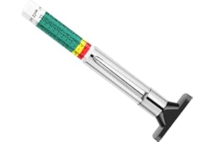 GODESON Profundimetro Neumaticos,Medidor Profundidad Neumaticos, Medidor de profundidad de neumaticos de Dos Lados con código de Colores Inteligente 25mm/32nds