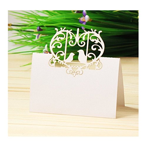 Musuntas 100 Laser Hochzeit Tisch Halter für Namensschild Tischdekoration Tischkarten Hochzeit Party Favor