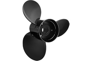NOVINO Boat Outboard Propeller for Mercury Mercruiser Alpha One/Bravo One Engines, Aluminum Propeller 135-300HP 2& 4-Stroke with Thru Hub Exhaust & 15 Tooth Spline, Right Hand Rotation