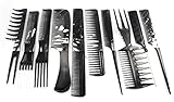 Demarkt Hairdressing Stylists Barbers Combs 10 Piece Set