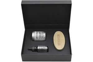 MR. ROBINSON BELFORT Kit 3 en 1 para el cuidado de la barba o bigote Mr. Bearded de Mr. Robinson. Consta de aceite seco, champú nutritivo y cepillo de madera para barba