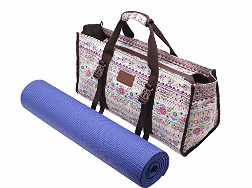 Yogatasche »Mahavir« von #DoYourYoga aus hochwertigem Baumwoll-Canvas (Segeltuch), aufwendig verarbeitet, für ÜBERBREITE Yogamatten bis zu einer Größe von 100 x 200 x 1,6 cm, in vielen Lifestyle-Desings und Farben erhältlich. - 6