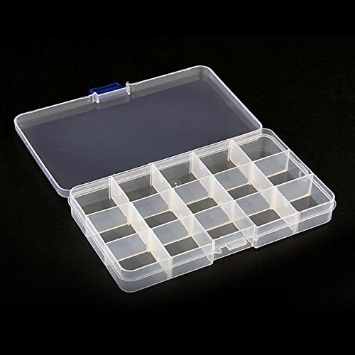 15 Fächer Plastik Aufbewahrungsbox Plastik Schmuckschatulle Schmuckkästchen HOT - 2