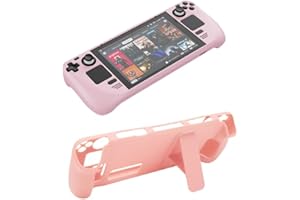 Gugxiom Full Protective Case for Steam Deck, Kickstand Case Shockproof Non-Slip Anti Collision Accessories Skin for Steam Deck (Pink)