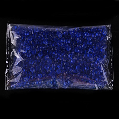 Amazingdeal365 5000PCS 6 Farben Diamanten Acryl Tischschmuck Hochzeit Dekosteine Klar Kristall-Acryl-Diamanten transparent 1,2cm Deko Diamant Tischdeko Tautropfen Steine Dekoration Streuteile Hochzeitsdeko (dunkle Blau) - 5