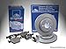 Produktbild ATE POWERDISC BREMSEN SET VORNE 2x BREMSSCHEIBE GESCHLITZT BELÜFTET + 4x BELÄGE, inklusive Montagehandschuhe - Bremsensatz, Scheibenbremse Bremsen Set, Bremskit, Bremsenkit