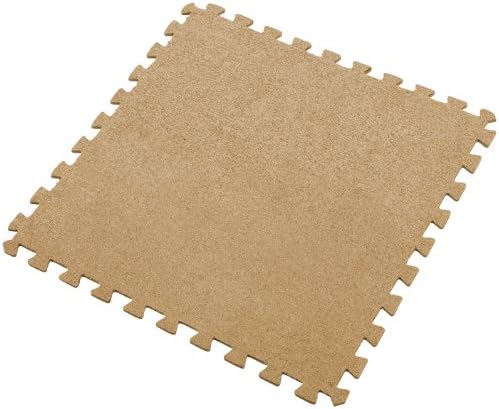 We Sell Mats 3/8 Inch Thick Interlocking Foam Carpet Tiles, Durable Carpet Squares, Anti-Fatigue Support for Home, Office, or Classroom Use, 24 in x 24 in