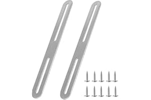 RHBHY Staffa Piatta Forata Piastra di GiunzionePiatta 280mm Piastra Forata Acciaio Inox Piastre di Giunzione Metalliche per Fissaggio Mensola Supporto Mobili(280*24mm, 2)