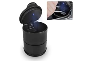 FOCCTS Protable popielniczka samochodowa LED Auto pojazd z oświetleniem LED przenośna popielniczka chromowana kieszonkowa popielniczka