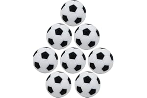 WUDQIJI Tischfußball Kickerbälle 32mm 8 Stück Mini Tischkicker bälle Kicker Bälle Tischkickerbälle Ersatzbälle Mini Sportbälle aus ABS Kunststoff für Erwachsene und Kinder (Schwarz und Weiß)