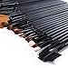 Lychee Beautiful 32pcs Cosmetic Makeup Makeup Brush Set with Free Bag (32Pcs Brown)