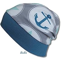 Kinder Mütze KU 47-49 Anker Sterne Herbst Beanie