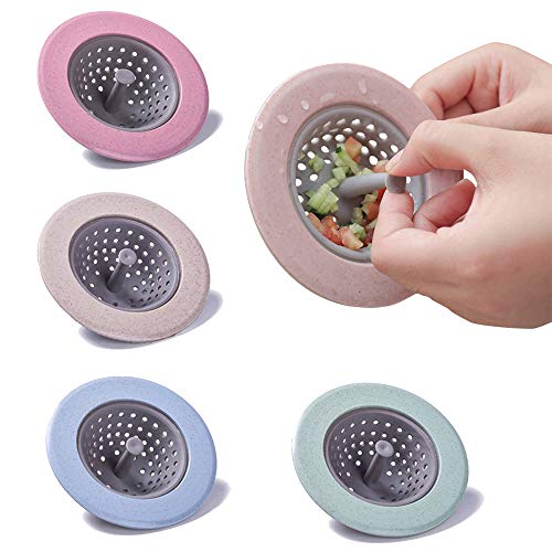 4pcs Vidange Crépine Cuisine Bouchon De Vidange Crépines Bouchons Crépine Panier Salle De Bains Cuisine Crépine Évier Filtre Silicone Drain Couvercle Évier Filtre Gestion Des Déchets Filtre Baignoire