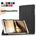 Produktbild Huawei MediaPad M2 8.0 Hülle, Infiland Ultra Dünn Tri-Fold Smart-Muschel hochwertiges PU Leder Ultra Schlank Superleicht Ständer Smart Shell Cover Schutzhülle Etui Tasche für Huawei 53015084 MediaPad M2 Tablet (20,32 cm (8 Zoll)(mit Auto Schlaf / Wach Funktion)(Schwarz)