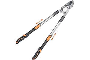 AIRAJ Telescopic Pruning Shears 70-90 cm, Telescopic Loppers with Rustproof, Coated 55C Blades and Non-Slip Handles. For Cutting Thick Branches Up to 5.5 cm, Ideal Garden Shears