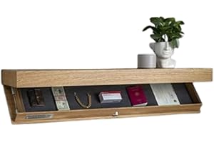 GENERIC Caja fuerte flotante oculta para armas, estante de diseño con compartimentos secretos, solución de almacenamiento montada en la pared, caja compacta para guardar armas en la sala de estar