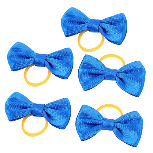 Sourcingmap-Rubber-Pet-Dog-Hair-Grooming-Bowknot-Bands-Clips-Hairpins-Blue-5-Piece