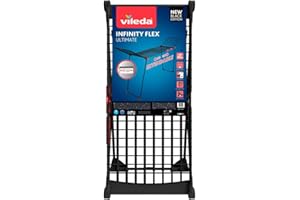 Vileda Stendibiancheria Infinity Flex, Tendedero Plegable, Negro