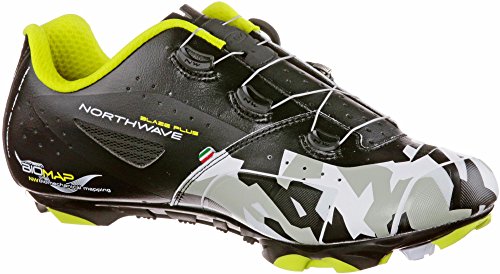 Northwave Blaze Plus MTB Fahrrad Schuhe schwarz/grau/gelb 2017 - 2