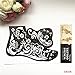 HENNA TATTOO STENCILS for FEET No. 402- 2 Large Sheet Indian Mehndi Stencills, one for each foot , single use - suitable for Henna Tattoo Glitter Tattoo and Airbrush Tattoo S402