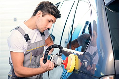 2 tlg 125mm Polierfell Lammfell Klett Polierschwamm für Poliermaschine - 8