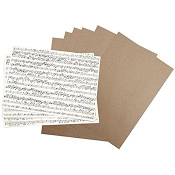 Kraftpapier-Set Musiknoten, 30 Blatt, DIN A4, 100 g, Bastelpapier