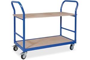‎BRB BRB Tischwagen, LxBxH 1130x500x890 mm, blau RAL 5010 (4X Lenkrolle)