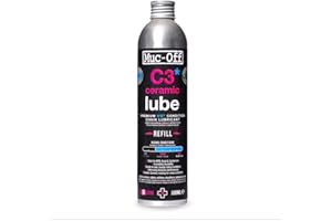 Muc-Off C3 Ceramic Wet Chain Lube, 300 ml - Grasso Ceramico per Catena di Alta Qualità, Lubrificante Catena Bici con Colorante Tracciante UV - Formulato per Condizioni Atmosferiche Difficili e Umide