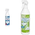 HG Professional Scale Away Spray 500ml - Removing Bathroom Limescale - Safe For All Bathroom Materials & 147050106 Shower & Washbasin Spray 500 ml-Safe and Quick Shower Cleaner for Daily Use