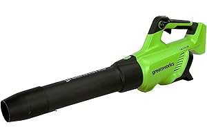 Greenworks GD40AB Akumulatorowa dmuchawa do liści z tempomatem, silnik bezszczotkowy, 210 km na godzinę, 15,6 m³ na min, funkcja turbo, bez baterii 40 V i ładowarki