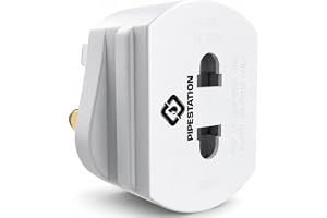 Toothbrush & Shaver Adapter Plug UK – 2 Pin EU to 3 Pin UK Bathroom Adapter for Electric Toothbrush Chargers, Shavers & Oral 