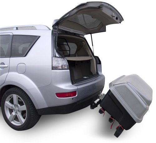 Menabo Heckträger Race III für 3 Räder klappbar + Boxxy Transportbox 330 L - 5