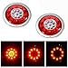 Produktbild Rot/Gelb 10,9 cm rund 19-led Truck Trailer Bremse Stop Turn Signal Marker Schwanz LED-Licht wasserdicht Tight versiegelten chrom Ring DC12 V/24 V (Pack von 2)