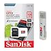 SanDisk Ultra A1 128GB MicroSD XC Class 10 UHS-1 Mobile Memory Card up to 100MB/s Read speed (SDSQUAR-128G) with MicroSD to SD Adapter RS.9239.00