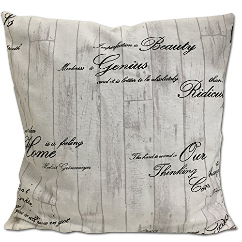 JEMIDI Kissenhüllen Vintage / Urban Look Leinenlook Kissen Bezug Bezüge Hülle (Stone 50cm x 50cm) - 3