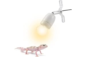 EECOO Ogrzewanie Uchwyt Lampy, Gniazdo E27 Oprawka Ceramiczna 300W Obrotowy Gniazdo Porcelanowe Lampy Ciepła Z Włącznikiem I Przewodem Zasilającym Do Akwarium Gad, Gruszka Zawierać