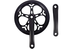 WINOMO Singolo Guarnitura MTB Guarnitura 52T 170 Millimetri Braccio Manovella Mountain Bike Guarnitura per Singolo Bike Bicicletta della Strada Fixed Gear