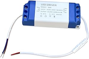 EIAIGKY Trasformatore LED 24V 30W, Trasformatore 220 24v 1.25A, Alimentatore AC a DC Driver Ultra-Sottile, Alimentatore Costante per Illuminazione LED, Compatibile con Lampade MR16, MR11 e Strisce