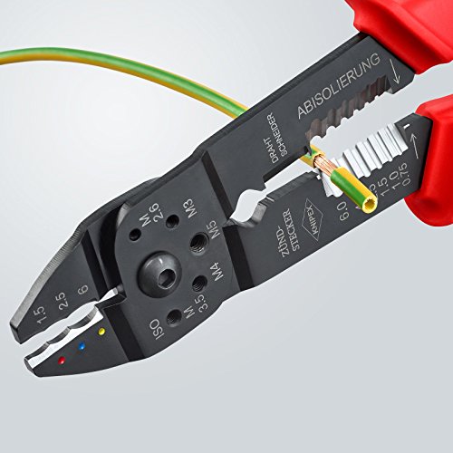 Knipex 97 21 215 – Crimpzange für isolierte Kabelschuhe und Steckverbinder - 6