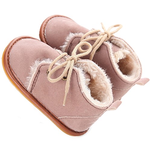 Estamico Baby Rubber Sole Winter Boots Toddler Sneaker Beige US 5