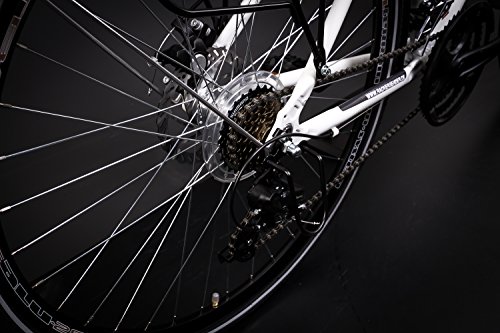 28″ Zoll Alu Damen Fahrrad MIFA Shimano 21 Gang Scheibenbremse Nabendynamo weiss - 2