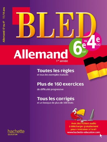 Cahier Bled - Allemand 1re annÃ©e en ligne