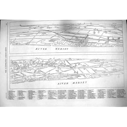 Rivi?re Principale le Mersey Canada de Liverpool de Port de Ville du Plan 1865 [Cuisine et Maison]