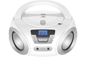 SILVA SCHNEIDER Silva-Schneider 1901849 PCD 19.1 radio FM, odtwarzacz CD, AUX, zasilanie sieciowe i bateryjne, białe