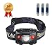 Produktbild STCT 3W LED Stirnlampe Kopflampe, Wasserdicht leicht bequem, 3 Leuchtmodi, LED Stirnlampe, Kopflampe zum joggen, spazieren gehen mit dem Hund, campen, klettern, fischen, Radfahren, lesen im dunkeln, DIY Arbeiten von Street Cat (black)
