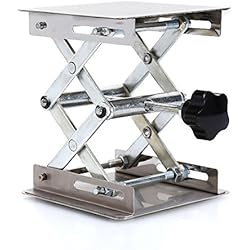 10,2 x 10,2 cm Scientific Lab laboratoire Ciseaux Jack, Acier inoxydable Lab plate-forme de levage support Rack Ciseaux Lab-lift Lifter contrôle manuel