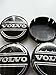 Produktbild 4 x 64 mm Volvo Legierung Schwarz Felgendeckel C30 C70 S40 V50 S60 V60 V70 S80 XC9 Weihnachtskarte